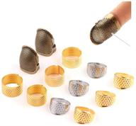 🧵 versatile 12pcs sewing accessories thimbles hand - enhance your sewing experience! logo