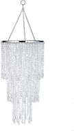 💎 contemporary chrome beaded pendant chandelier (w10.25 x h20”), 3-tier beads ceiling lampshade with acrylic jewel droplets, crystal iridescent beaded hanging lampshade logo