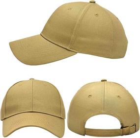 img 1 attached to 🧢 AOSMI 3-Pack Unisex Plain Cotton Strapback Baseball Hat - Adjustable & One Size Fits All - Low Profile Blank Ball Cap for Men and Women