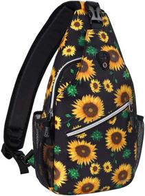 img 4 attached to 🌻 MOSISO Sunflower Backpack: Stylish Crossbody Shoulder Bag for Fashionable Travelers
