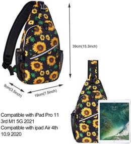 img 2 attached to 🌻 MOSISO Sunflower Backpack: Stylish Crossbody Shoulder Bag for Fashionable Travelers