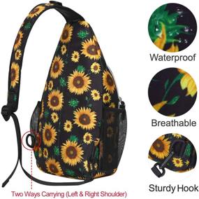 img 1 attached to 🌻 MOSISO Sunflower Backpack: Stylish Crossbody Shoulder Bag for Fashionable Travelers