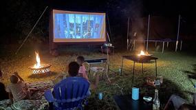 img 3 attached to 🎬 Inflatable Projector Screen for Outdoors - ISPNZH Portable Indoor Theater Screen ideal for Outdoor Parties, Backyard Pool Movie Watching. Supports Front & Rear Projection (16FT)