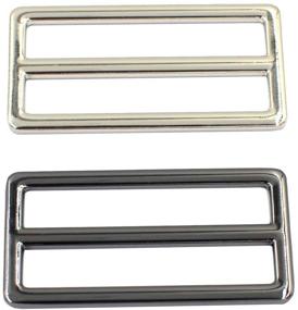 img 1 attached to 🔒 DGOL 2-inch Slider Webbing Strap Tri Glide Buckles: Zinc Alloy Tri-Glide Buttons Fasteners 10pcs (Silver) - Durable and Versatile!