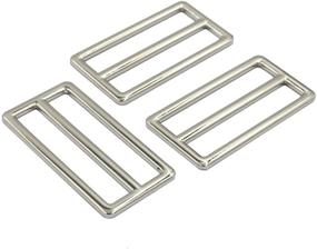 img 3 attached to 🔒 DGOL 2-inch Slider Webbing Strap Tri Glide Buckles: Zinc Alloy Tri-Glide Buttons Fasteners 10pcs (Silver) - Durable and Versatile!