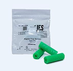 img 2 attached to 🦷 JES ортодонтические зеленые жевательные валы для выравнивающих лотков - с мятным ароматом (3 жевательные валика в упаковке)