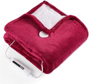 img 4 attached to Electric Blanket Reversible Certification Washable Bedding for Blankets & Throws