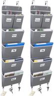 📚 jarlink over the door file organizer - 2 pack, 5-shelf hanging wall file storage for office or home - grey logo