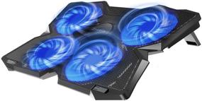 img 4 attached to 🔥 Zezzio Ultra Quiet Laptop Cooler: Powerful Cooling Solution for 12-17 Inch Notebooks