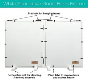 img 1 attached to 🎉 Wedding Guest Drop Top Frame: A Unique Guest Book Alternative with 140 Blank Wooden Hearts and a Picture Frame – Hinged for Easy Tabletop Display