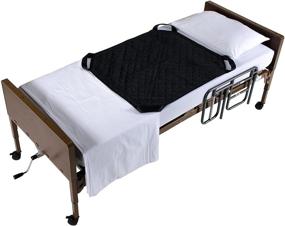 img 4 attached to 🛏️ Patient Aid Positioning Sheet with Handles 40" x 36" for Easy Patient Transfers, Turning, and Repositioning in Beds - Ideal for Hospitals and Home Care, Assisting Elderly and Disabled Patients - Up to 400lb Capacity