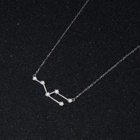 img 2 attached to 🌟 925 Sterling Silver CZ Astrology Constellation Horoscope Zodiac Necklace: Ideal Birthday Gifts for Women and Girls, 18-20 inch