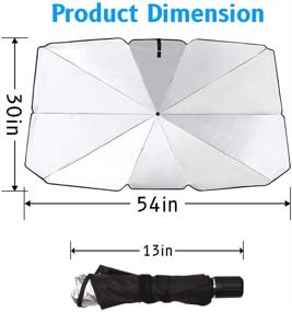 img 3 attached to 🌂 Foldable Umbrella Windshield Sun Shade for Car - Blocking Sun Glare and Heat, Suitable for Truck and Most Vehicles