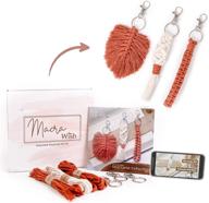 🔑 macrawish macrame kits for beginners: diy macrame keychain set with 4mm cotton cord, supplies, instruction booklet, and video guide for crafting 3 popular-style keychains for adults logo