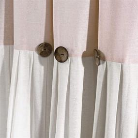 img 3 attached to 🛁 Lush Decor Blush and White Linen Button Shower Curtain - 72 Inch x 72 Inch