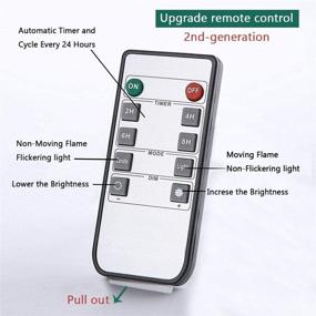 img 1 attached to Only-us Flameless Candles Set of 2 - Flickering LED Candles Battery Operated with Remote Control Timers - Ivory Pillars Flat Top - Ideal for Fireplace, Bedroom, Living Room, and Party Ambiance