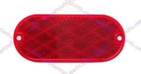 img 1 attached to 🚛 [ALL STAR TRUCK PARTS] Oval Reflectors: Red/Amber Self-Adhesive or Drill Mount - SAE 13 DOT - Quick and Easy Installation (Red, Pack of 2)