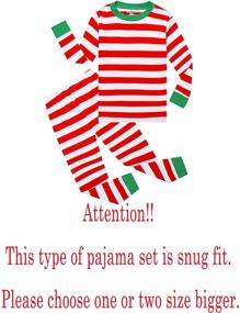 img 3 attached to 🎄 Boys' Sleepwear & Robes: Striped Christmas Pajamas with a Cozy Family Vibe