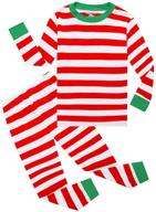 🎄 boys' sleepwear & robes: striped christmas pajamas with a cozy family vibe logo