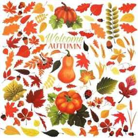 img 4 attached to Pieces Stickers Thanksgiving Pumpkin Decorations Home Decor