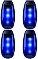 🚴 4-pack led safety light strobe lights: daytime running & night visibility for bicycles, kids, pets & runners logo