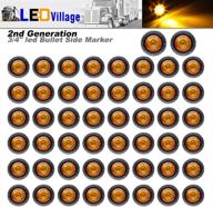 🚦 улучшите безопасность с 50 шт. ledvillage 2-го поколения. 3/4-дюймовые янтарные светодиодные маркерные огни для грузовиков, лодок, внедорожников, квадроциклов, мотоциклов, трейлеров и моряков логотип