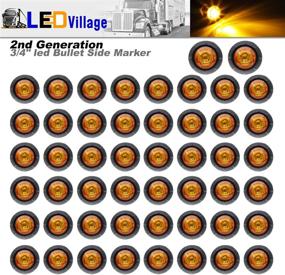 img 4 attached to 🚦 Улучшите безопасность с 50 шт. LedVillage 2-го поколения. 3/4-дюймовые янтарные светодиодные маркерные огни для грузовиков, лодок, внедорожников, квадроциклов, мотоциклов, трейлеров и моряков