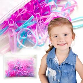 img 1 attached to 🎨 1200 Colorful Fashion Mini Rubber Bands: Disposable Elastic Hair Bands for Infants, Toddler Girls, and Kids - Thin Small Hair Ties