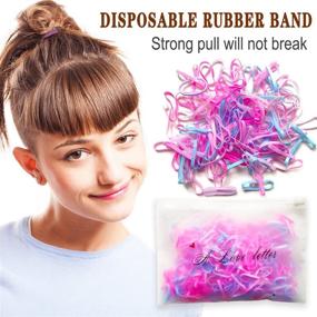 img 2 attached to 🎨 1200 Colorful Fashion Mini Rubber Bands: Disposable Elastic Hair Bands for Infants, Toddler Girls, and Kids - Thin Small Hair Ties