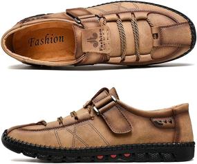 img 3 attached to 👞 Ultimate Comfort meets Style: Moodeng Leather Men's Outdoor Sandals