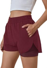 img 4 attached to 🏃 BMJL Women's Running Shorts: Pocket Sporty Workout Shorts with High Waistband, Elastic Waist, and Gym Athletic Pants