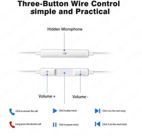 img 2 attached to 🎧 2 комплекта наушников для iPhone, проводные наушники-вкладыши со встроенным микрофоном и регулировкой громкости, совместимые с iPhone 12/12 Pro/SE/11/11 Pro/XR/XS/8 Plus/7 Plus - белого цвета