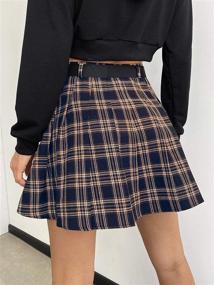 img 2 attached to Milumia Preppy Waisted Pockets Pleated