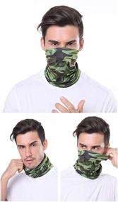 img 3 attached to Neck Gaiter Balaclava Bandana - 5 Pack Headwear Face Cover Mask Headband for Women and Men