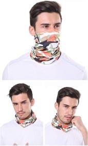 img 2 attached to Neck Gaiter Balaclava Bandana - 5 Pack Headwear Face Cover Mask Headband for Women and Men