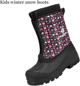 img 3 attached to 🌨️ DREAM PAIRS Водонепроницаемые зимние снежные ботинки для мальчиков и девочек - держите их ноги теплыми и сухими!