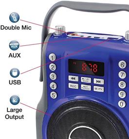 img 3 attached to KORAMZI KS-200BL: Ultimate Karaoke Portable Rechargeable Boombox with Bluetooth, USB, SD, FM Radio, and More!