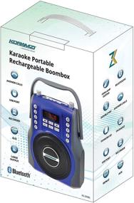 img 2 attached to KORAMZI KS-200BL: Ultimate Karaoke Portable Rechargeable Boombox with Bluetooth, USB, SD, FM Radio, and More!