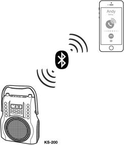 img 1 attached to KORAMZI KS-200BL: Ultimate Karaoke Portable Rechargeable Boombox with Bluetooth, USB, SD, FM Radio, and More!