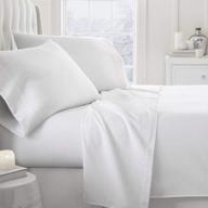🛏️ amay 500 thread count sheet set: 100% egyptian cotton, deep pocket king/standard size, white solid - fitted sheet, flat sheet, pillow cases logo