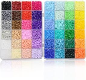 img 4 attached to 🎨 ARTKAL Soft Mini Beads A 2.6mm 24,000 Fuse Beads CA48 - Assorted 48 Colors in 2 Boxes - Mini Beads, NOT Standard MIDI Beads