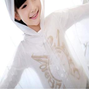 img 1 attached to 🌧️ Convenient PERTTY Reusable Raincoats for Children Boys' Clothing - Portable and Waterproof