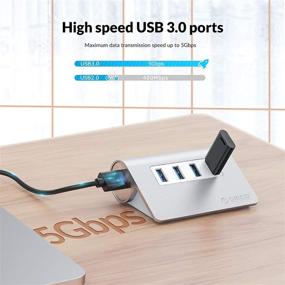 img 3 attached to 🔌 ORICO 4-Port USB 3.0 Unibody Aluminum Portable Data Hub with 3.3ft Cable- Ideal for MacBook, Mac Pro/Mini, iMac, XPS, Surface Pro, Notebook PC, USB Flash Drives, Mobile HDD - Silver