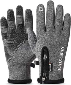 img 4 attached to Waterproof Winter Touch Screen Gloves for Men and Women - Warm Thermal Lining, Cold Weather Proof Gloves with 6 Touchscreen Fingers, Water Resistant Sport Gloves for Running, Cycling, and Driving