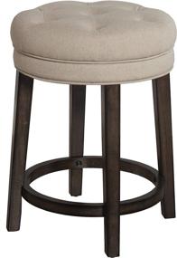 img 3 attached to 🪑 Hillsdale Krauss Backless Swivel Counter Stool in Charcoal Gray Finish with Linen Stone Fabric for Enhanced SEO