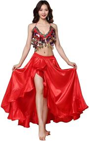 img 1 attached to MUNAFIE Belly Dance Skirt Skirts Women's Clothing