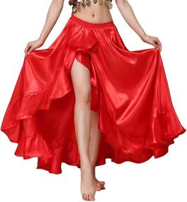 img 3 attached to MUNAFIE Belly Dance Skirt Skirts Women's Clothing