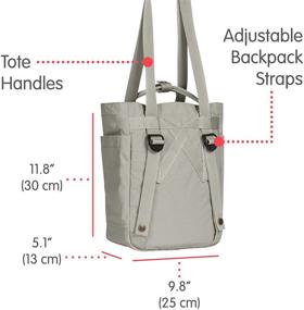 img 2 attached to 🌫️ Fjallraven Kanken Totepack Mini Backpack with Tablet Sleeve - Ideal for Daily Use and Travel, Fog Gray
