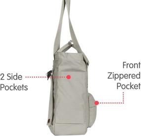 img 1 attached to 🌫️ Fjallraven Kanken Totepack Mini Backpack with Tablet Sleeve - Ideal for Daily Use and Travel, Fog Gray