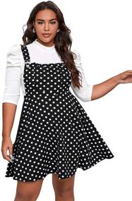 img 4 attached to Romwe Womens Adjustable Overall Pinafore Women's Clothing for Jumpsuits, Rompers & Overalls